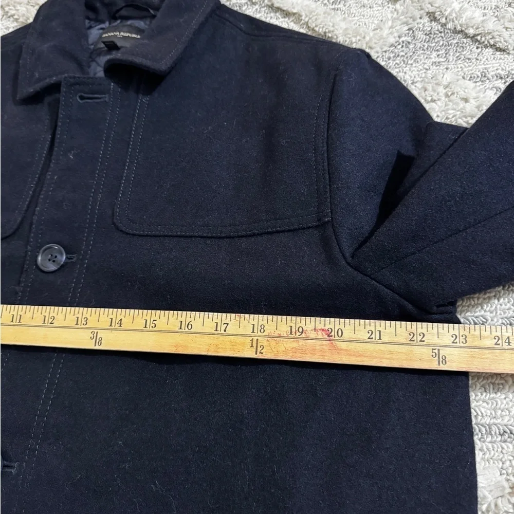 Banana Republic Wool Blend Coat Jacket Men's - DARK NAVY Size L